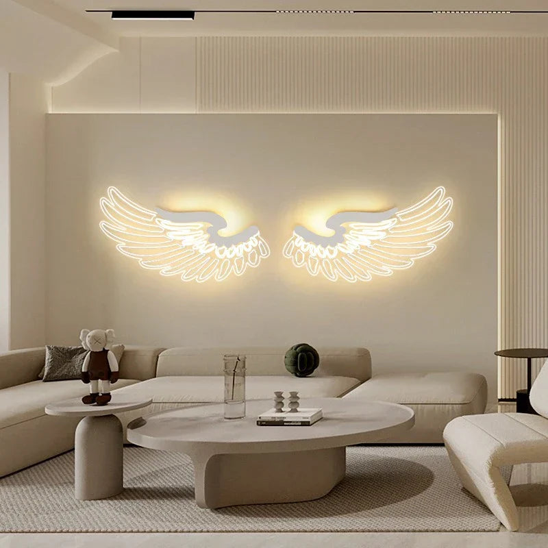 مصباح حائط LED RGB من DecorBites™ Angel Wings لغرفة المعيشة وغرفة النوم والمطعم والبار