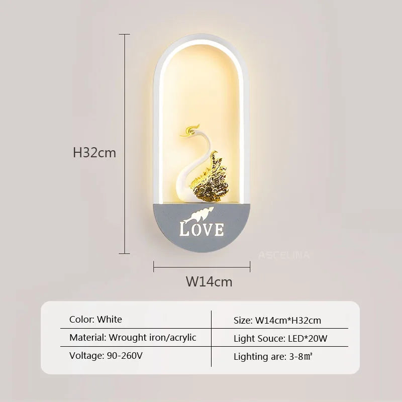 DecorBites™ LED Metal Acrylic Wall Light for Modern Minimalist Decor