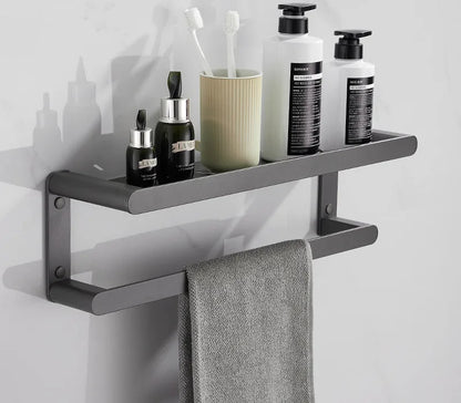 مجموعة أدوات الحمام DecorBites™: حامل مناشف، رف، حامل ورق، حامل مناشف، حامل فرشاة المرحاض