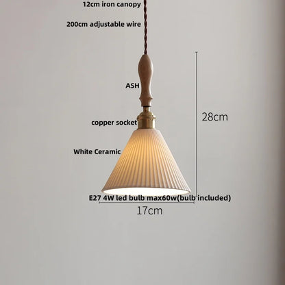 DecorBites™ Ceramic LED Pendant Lamp | Nordic Modern Design | Adjustable Hanging Light