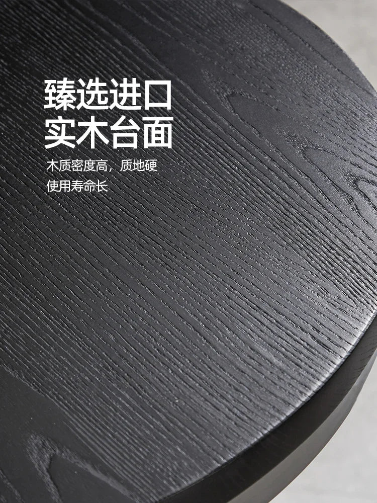 DecorBites™ Industrial Iron Art Solid Wood Dining Chair for Coffee Shop & Bar