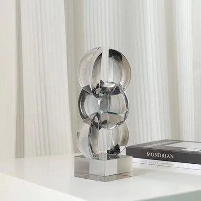 ديكوربايتس™ زينة رفوف الكتب الزجاجية الكريستالية الهندسية