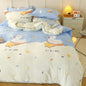 Decobites Polka Dot Milk Velvet Queen Bedding Set with Sheets & Pillowcases