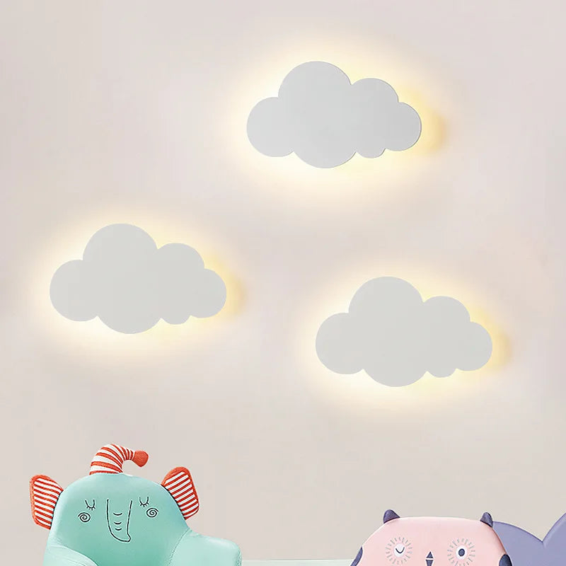 DecorBites™ Cloud Wall Light: Modern Nordic LED Bedside Lamp for Children's Room