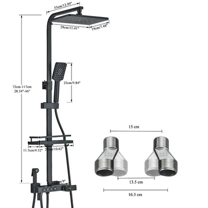 DecorBites™ Digital Display Thermostatic Shower Faucet Set Rainfall Shower Mixer
