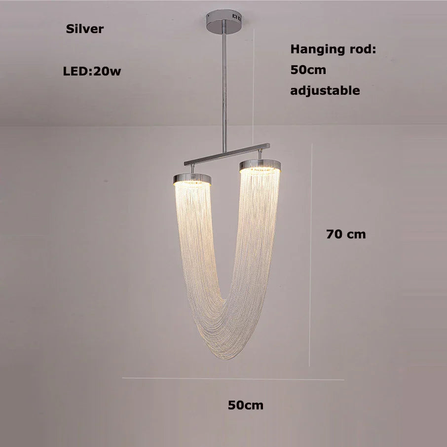 DecorBites™ LED Aluminum Ceiling Chandelier Lighting Hanging Lamps for Foyer