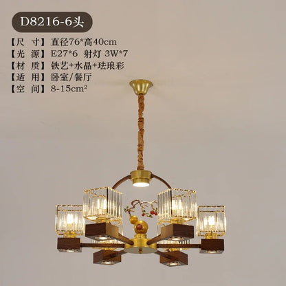 DecorBites™ Crystal Dining Room Chandelier with Spotlights for Hotel Club Ballroom