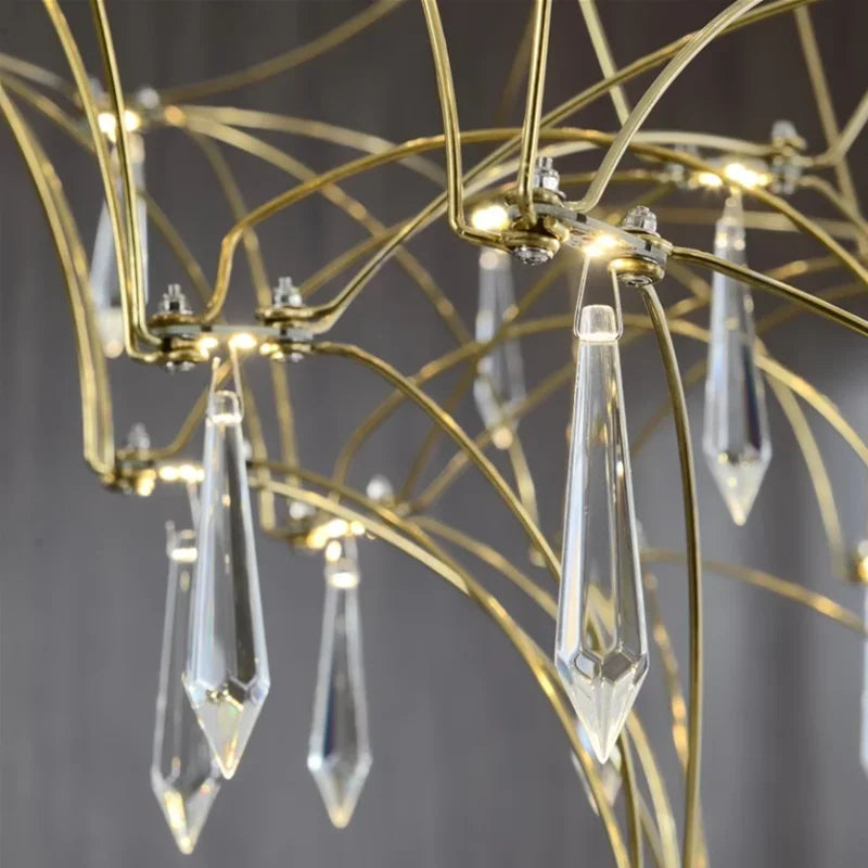 DecorBites™ Deluxe Crystal Star Lamp: Designer LED Lighting for Modern Living Room & Villa