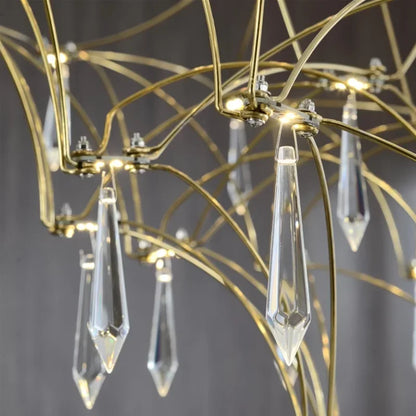 DecorBites™ Deluxe Crystal Star Lamp: Designer LED Lighting for Modern Living Room & Villa