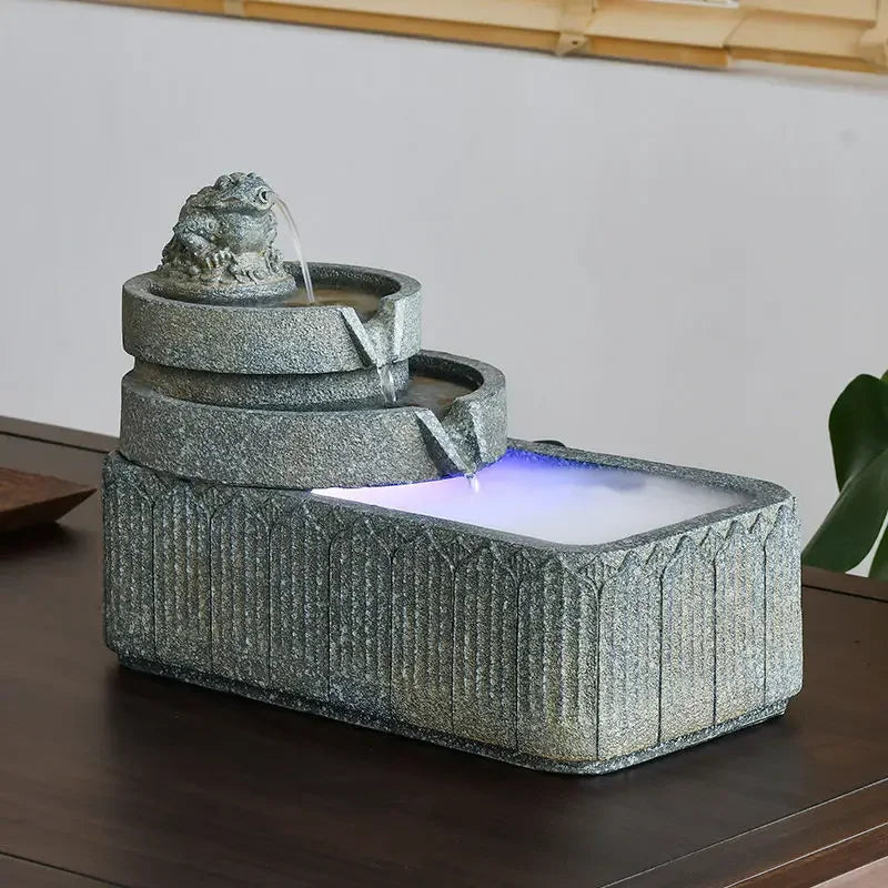 DecorBites™ Flowing Water Fish Pond Tank - Outdoor Garden Ornament Landscape Aquarium