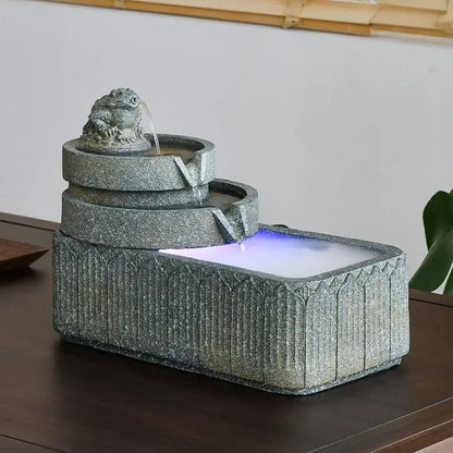 DecorBites™ Flowing Water Fish Pond Tank - Outdoor Garden Ornament Landscape Aquarium