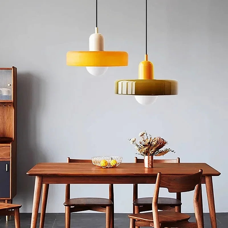 Nordic Colorful Glass Pendant Light 35Cm