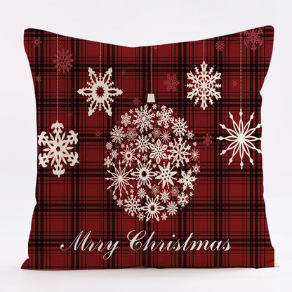 DecorBites™ Christmas Linen Cushion Cover 45x45cm Sofa Home Party Decor