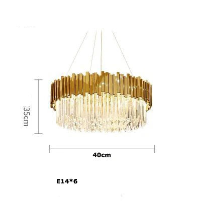 DecorBites™ Crystal Oval LED Chandelier Lighting for Dinning Room