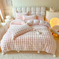 Decobites Tuscan Faux Fur Fluffy Bedding Set Queen - Skin Friendly Plush Duvet Cover Warmth