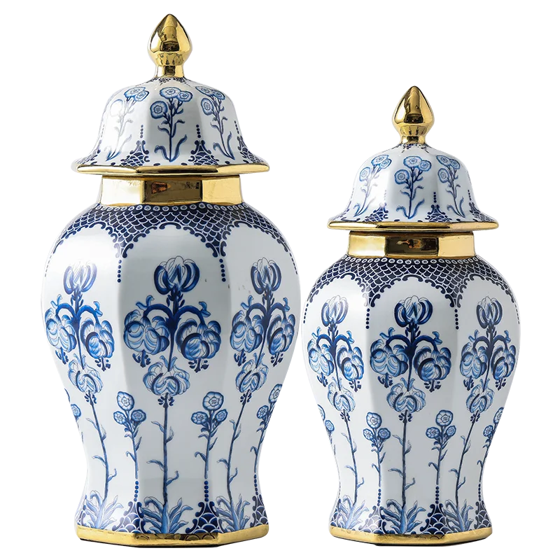 DecorBites™ Blue White Porcelain General Jar Vase Handicraft Home Decoration Ornaments