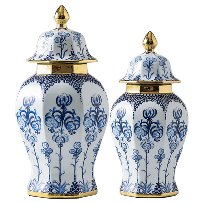 DecorBites™ Blue White Porcelain General Jar Vase Handicraft Home Decoration Ornaments