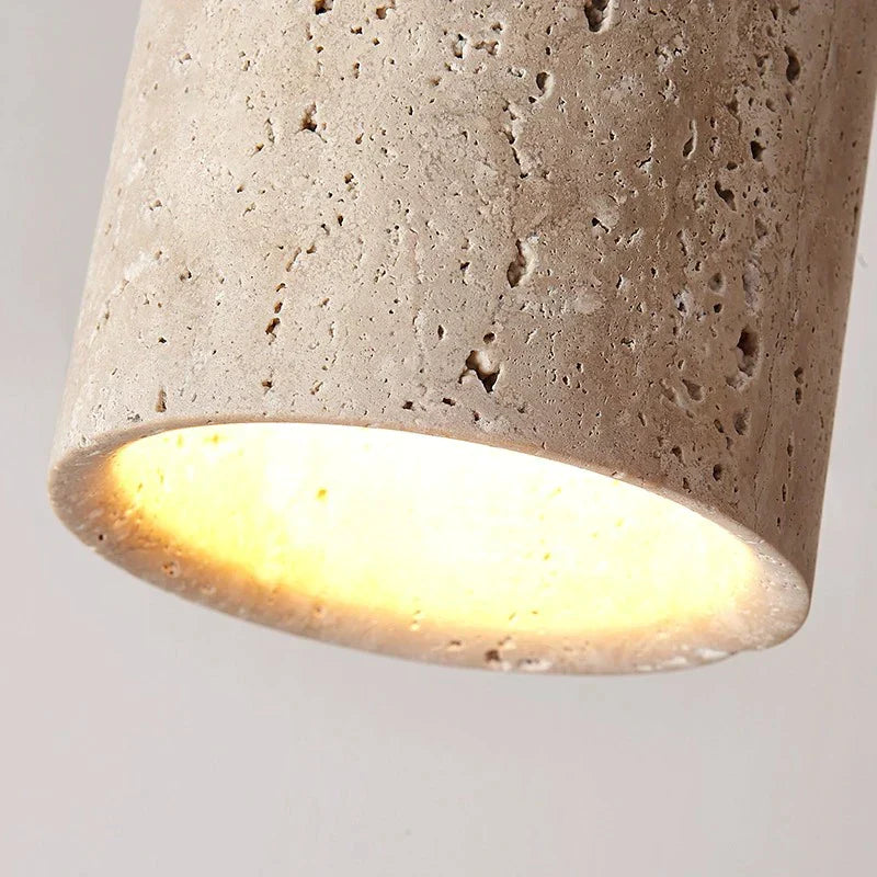 Stone Wood LED Ceiling Lamp