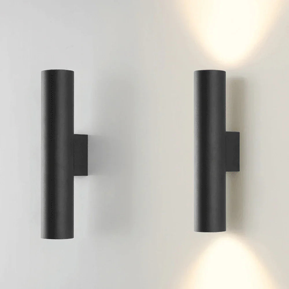 Apliques de pared cilíndricos de doble cabezal DecorBites™ - Iluminación interior LED COB moderna de 14 W