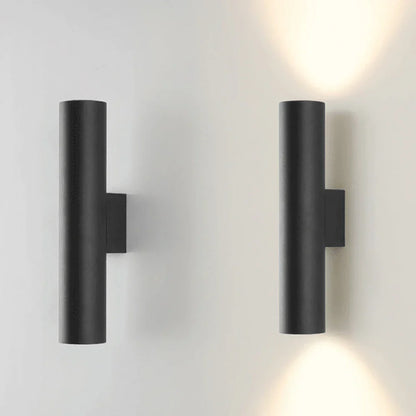 Apliques de pared cilíndricos de doble cabezal DecorBites™ - Iluminación interior LED COB moderna de 14 W