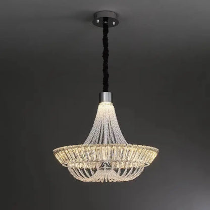 DecorBites™ Crystal Chandelier Chrome/Gold for Elegant Lighting in Living Room, Restaurant, Bedroom
