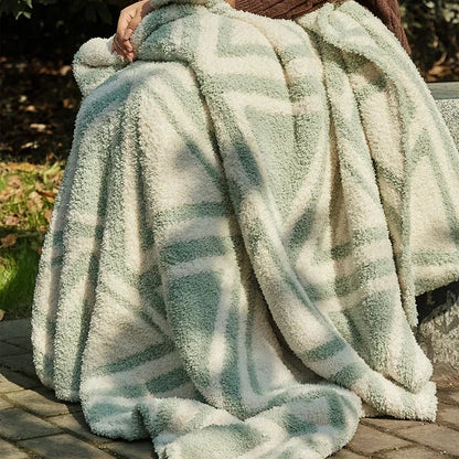 Afralia Knitted Jacquard Blanket 130x180cm Multi-functional Throw