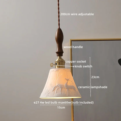 DecorBites™ Ceramic LED Pendant Light Nordic Modern Hanging Lamp for Home Decor