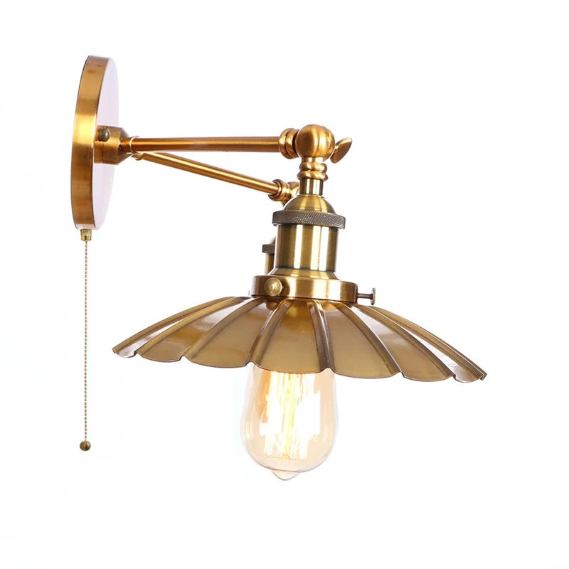 DecorBites™ Industrial Retro LED Wall Lamp with Two Heads and Pull Chain Switch