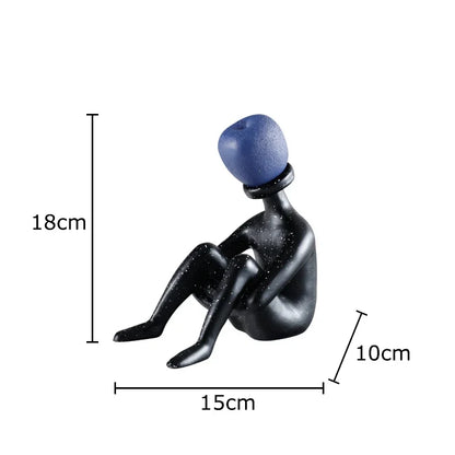 ديكوربايتس™ - منحوتة راتنجية تجريدية للمفكرين لجماليات الغرفة وزخارفها وديكوراتها