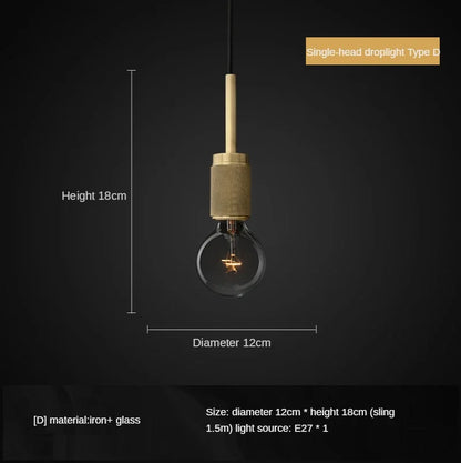 DecorBites™ Gold LED Pendant Light – Luxury Nordic Retro Design
