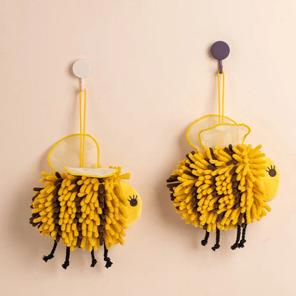 منشفة يد من قماش شينيل على شكل نحلة من ديكوربايتس™ مع أجنحة - منشفة ناعمة للأطفال