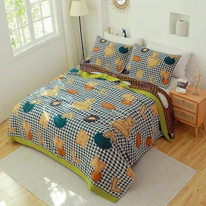 بطانية منشفة من القطن والشاش من DecorBites™ - جاكار مصبوغ بخيوط مزدوجة الجوانب للكبار والصغار