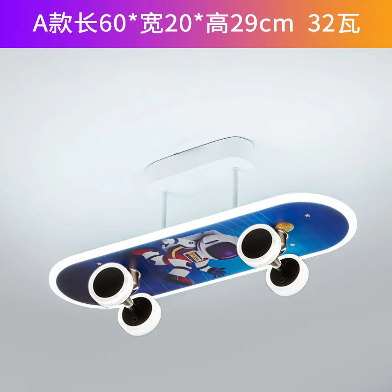 DecorBites™ Kids Skateboard LED Ceiling Light for Modern Children's Rooms