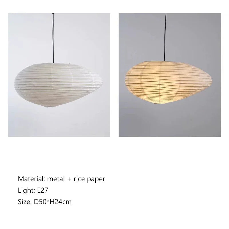 Lámpara colgante LED de papel de arroz japonés™ Decorbites para sala de estar, comedor o café