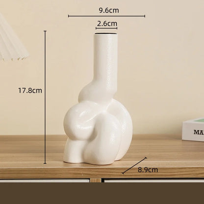 ديكوربايتس™ - زينة حاملات الشموع الخزفية الهندسية - إكسسوارات ديكور المنزل