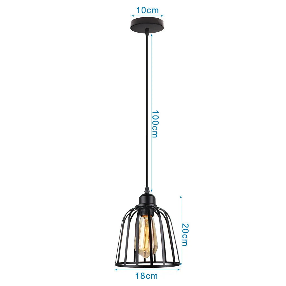 DecorBites™ Industrial Black Mini Pendant Light for Dining Room, Bar, and Clothing Store