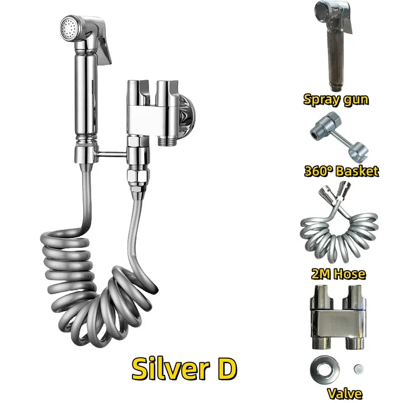 DecorBites™ High Pressure Bidet Sprayer Set - Toilet Hygienic Shower Bathroom Accessories