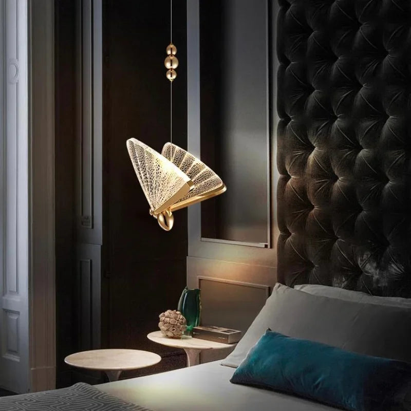Lámpara colgante de mariposa de cristal DecorBites™ para iluminación de dormitorio y cocina