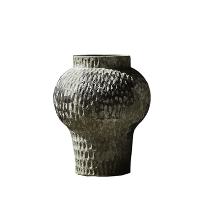 DecorBites™ Coarse Pottery Vase Chinese Retro Porcelain Floral Arrangement Home Decor