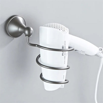 Juego de accesorios de baño DecorBites™ grises: toallero, portaescobillas, estante y jabonera.