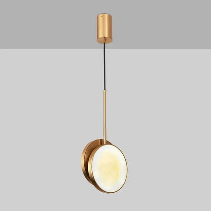 DecorBites™ Golden Marble LED Pendant Light: Luxe Nordic Minimalist Decor for Living & Dining Rooms