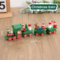 Christmas Wooden Train Merry Christmas Decorations for Home 2024 Xmas Tree Ornament  Navidad Noel Kids Gift Happy New Year 2025