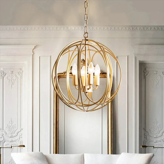 DecorBites™ Gold Crystal Chandelier: Modern Dining Room Kitchen Bedroom Ceiling Light