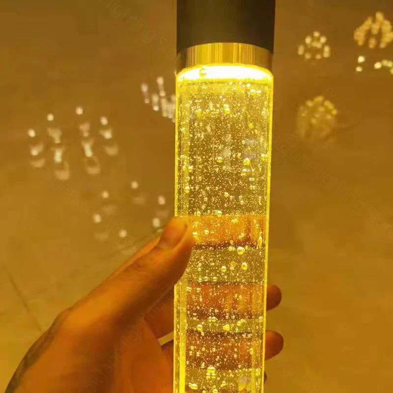 DecorBites™ Cylindrical Crystal Chandelier: Modern Villa Living Room Lamp for Stylish Interiors.