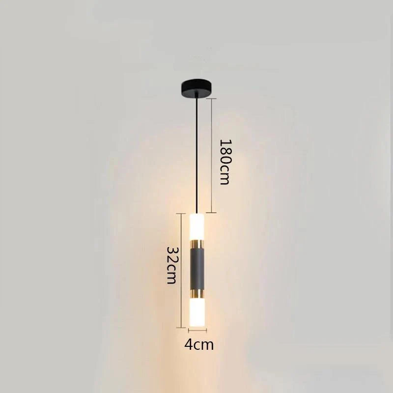 مصباح معلق بحلقة سوداء من DecorBites™ مع إضاءة LED قابلة للتعتيم وتعليق في السقف