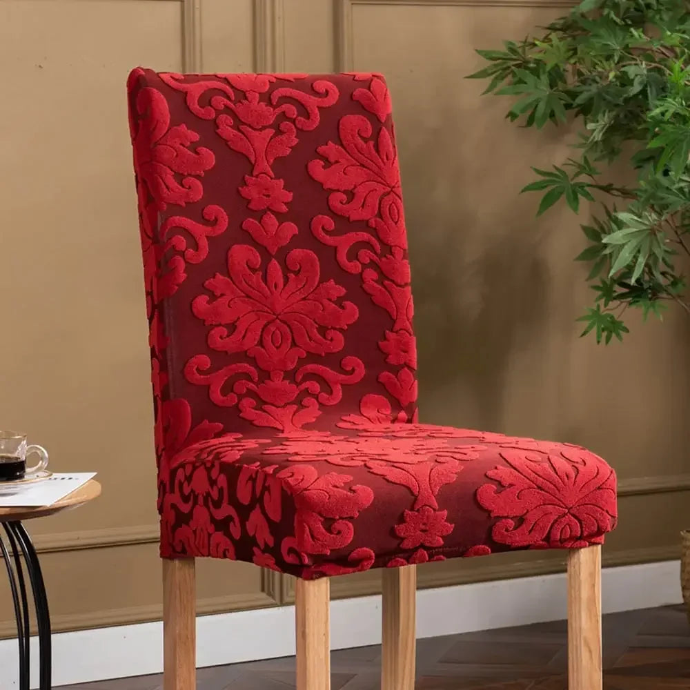 Decobites 3D Embossed Print Spandex Chair Cover Slipcovers - Stretch, Elegant, Durable