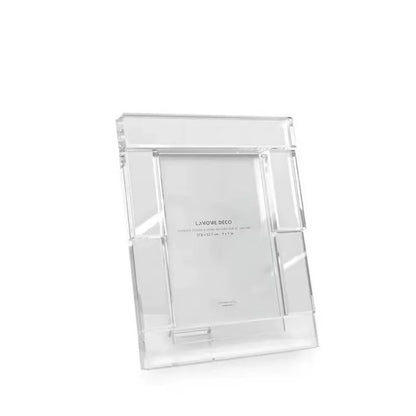 DecorBites™ Crystal Glass Cube Photo Frame for Desktop Decor - Home Decor Ornaments
