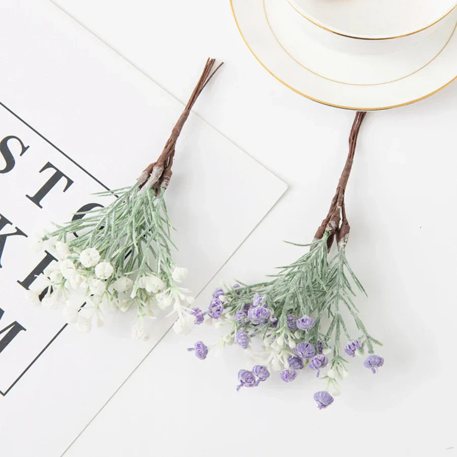 نباتات جيبسوفيلا اصطناعية من ديكوربايتس™ للديكور المنزلي والحديقة وحفلات الزفاف - مجموعة من 12 قطعة