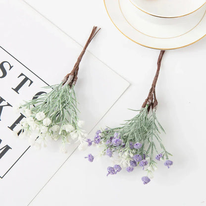 نباتات جيبسوفيلا اصطناعية من ديكوربايتس™ للديكور المنزلي والحديقة وحفلات الزفاف - مجموعة من 12 قطعة