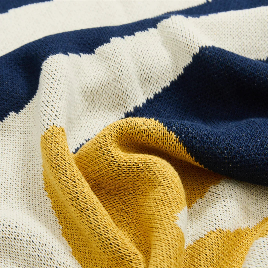 Cotton Leaf Jacquard Blanket